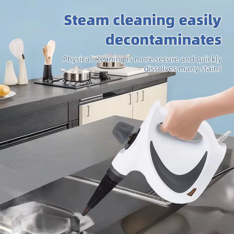 Handheld Steam Cleaner - 1500W High Temperature Pressurized Steamer with 9 Attachments for Kitchen, Bathroom, Floors